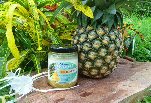 PINEAPPLE Yogurt - Full Cream Milk - 17% pure fruit content - PalawanYogurt